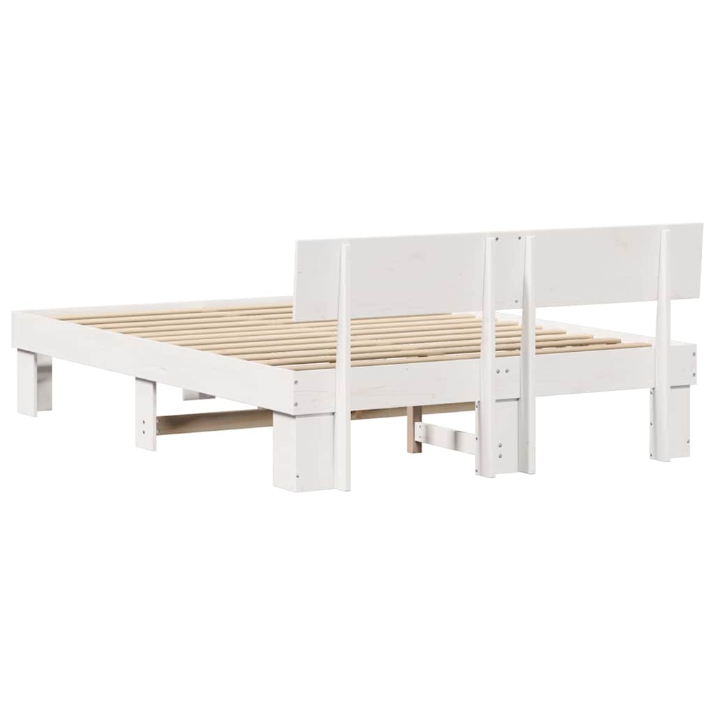 vidaXL Σκελετός Κρεβατιού Λευκό 160 x 200 cm Στερεά ξυλεία πεύκου