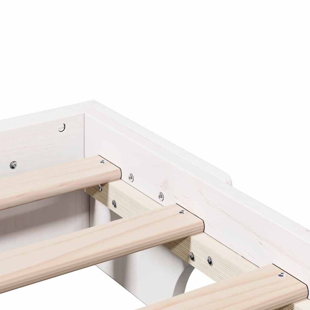 vidaXL Σκελετός Κρεβατιού Λευκό 80 x 200 cm Στερεά ξυλεία πεύκου