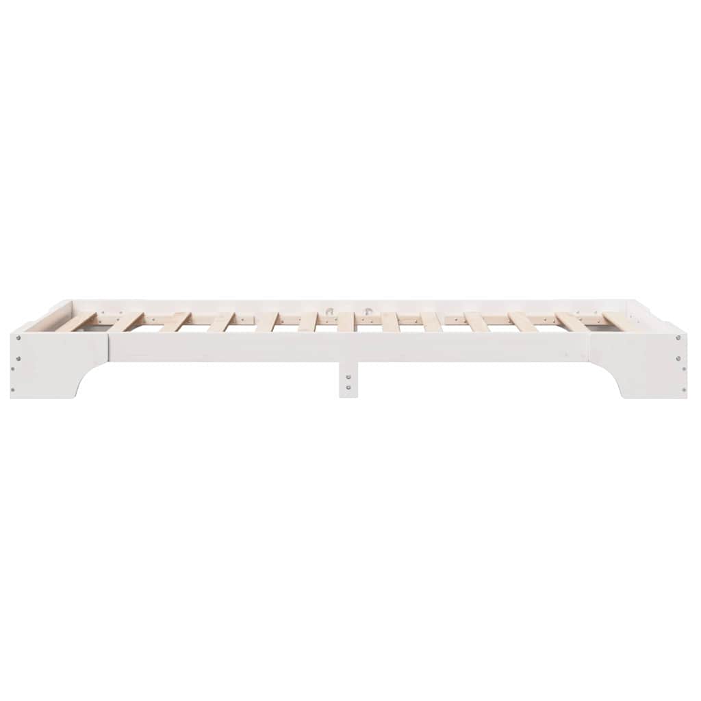 vidaXL Σκελετός Κρεβατιού Λευκό 80 x 200 cm Στερεά ξυλεία πεύκου