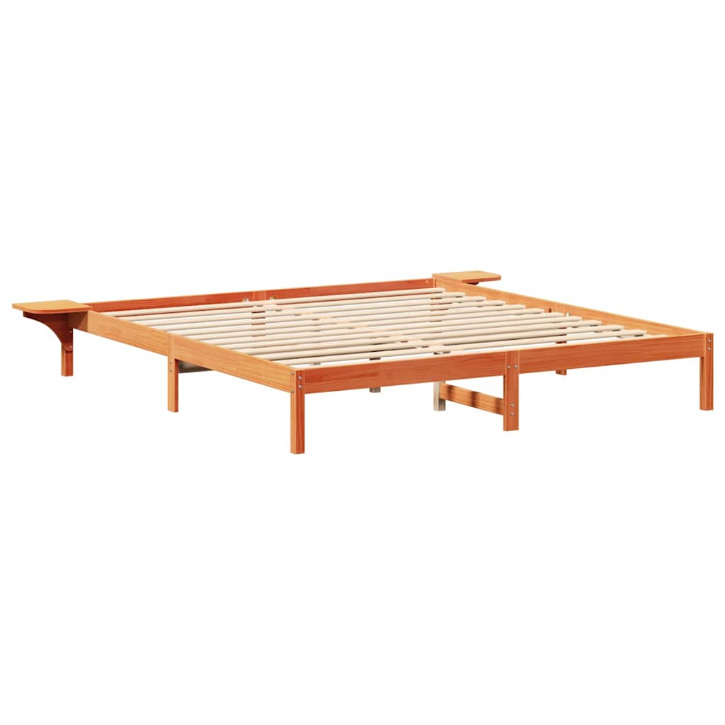 vidaXL Σκελετός Κρεβατιού Κερωτό καφέ 200 x 200 cm