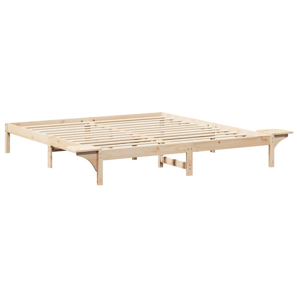 vidaXL Σκελετός Κρεβατιού Φυσικό 180 x 200 cm Στερεά ξυλεία πεύκου