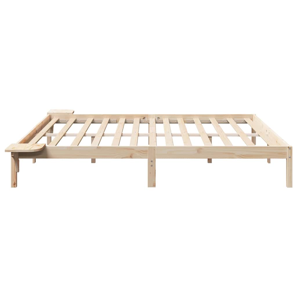 vidaXL Σκελετός Κρεβατιού Φυσικό 180 x 200 cm Στερεά ξυλεία πεύκου