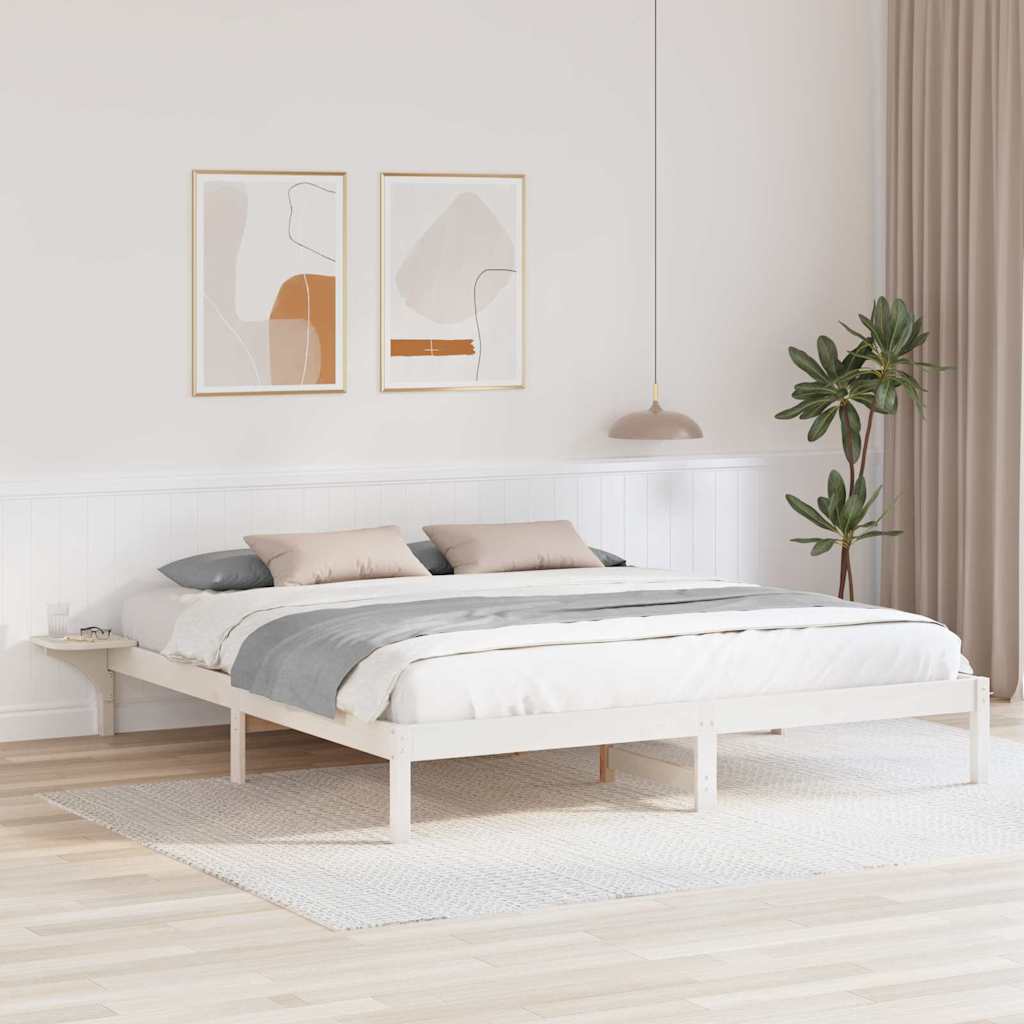 vidaXL Σκελετός Κρεβατιού Λευκό 180 x 200 cm Στερεά ξυλεία πεύκου