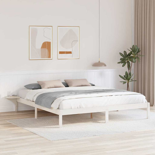 vidaXL Σκελετός Κρεβατιού Λευκό 180 x 200 cm Στερεά ξυλεία πεύκου