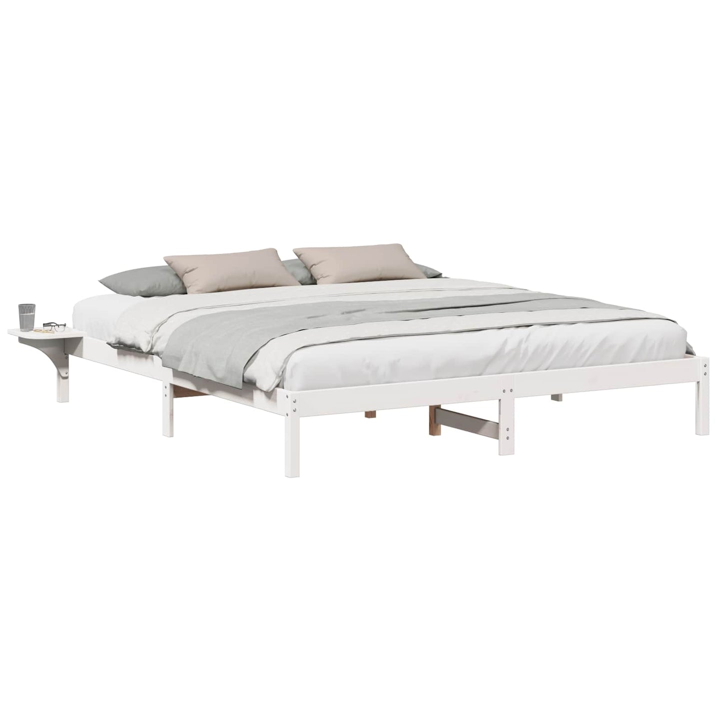 vidaXL Σκελετός Κρεβατιού Λευκό 180 x 200 cm Στερεά ξυλεία πεύκου