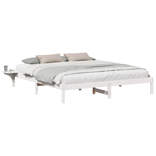 vidaXL Σκελετός Κρεβατιού Λευκό 180 x 200 cm Στερεά ξυλεία πεύκου