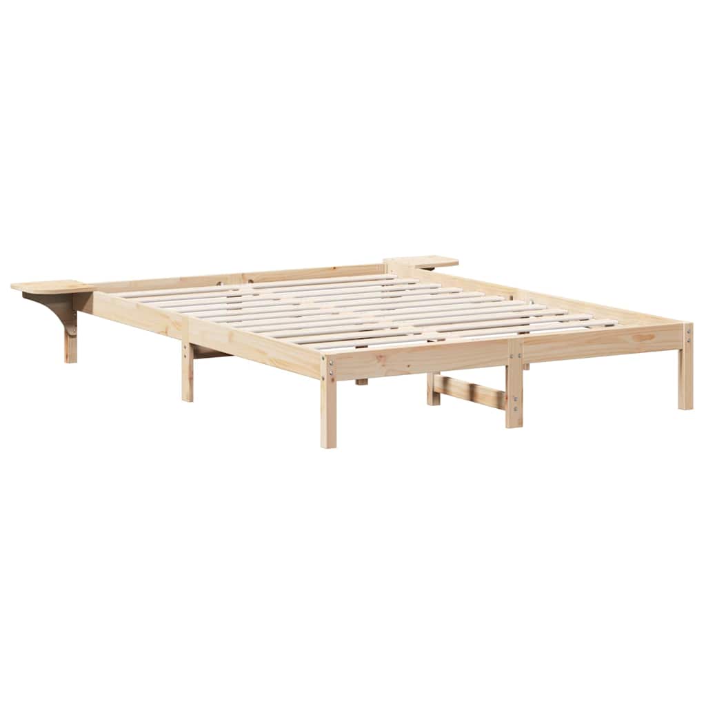 vidaXL Σκελετός Κρεβατιού Φυσικό 160 x 200 cm Στερεά ξυλεία πεύκου