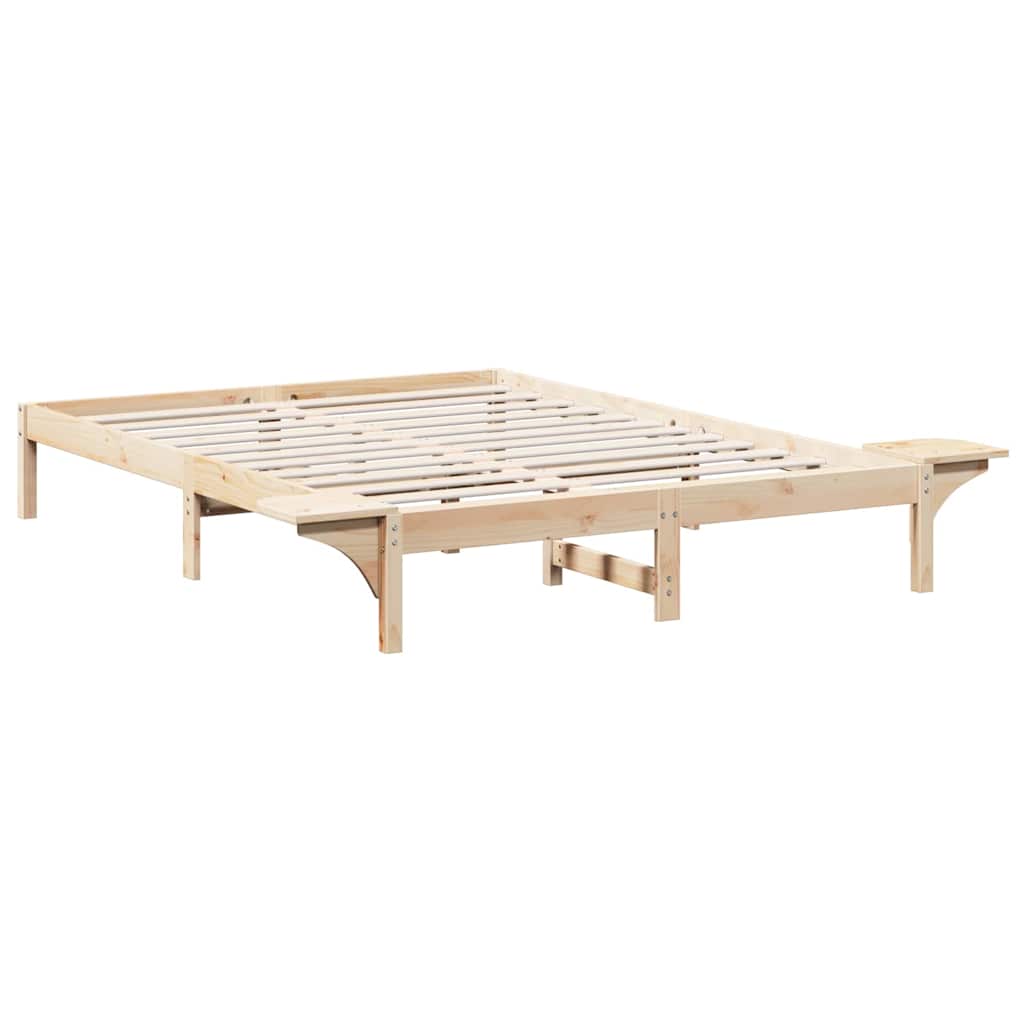 vidaXL Σκελετός Κρεβατιού Φυσικό 160 x 200 cm Στερεά ξυλεία πεύκου