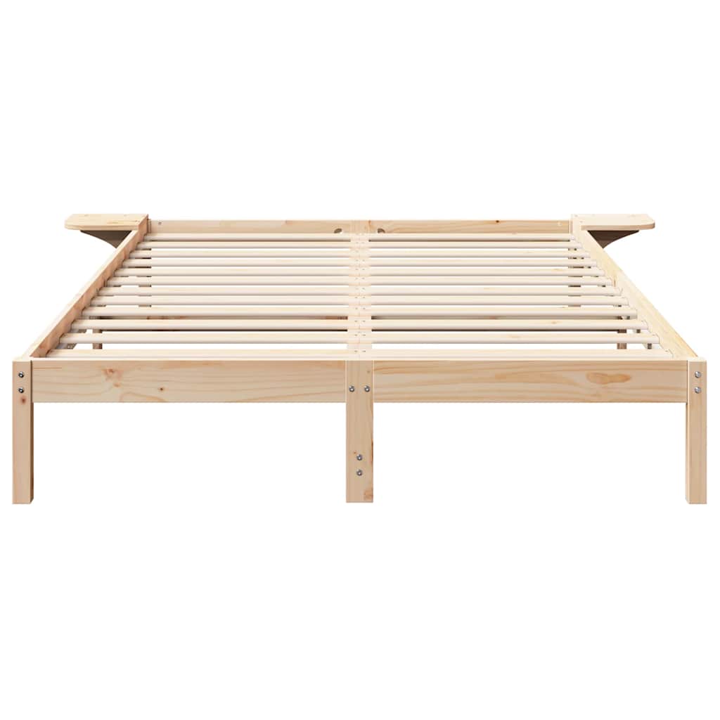 vidaXL Σκελετός Κρεβατιού Φυσικό 160 x 200 cm Στερεά ξυλεία πεύκου