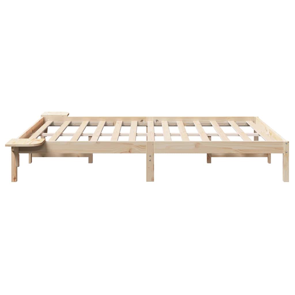 vidaXL Σκελετός Κρεβατιού Φυσικό 160 x 200 cm Στερεά ξυλεία πεύκου