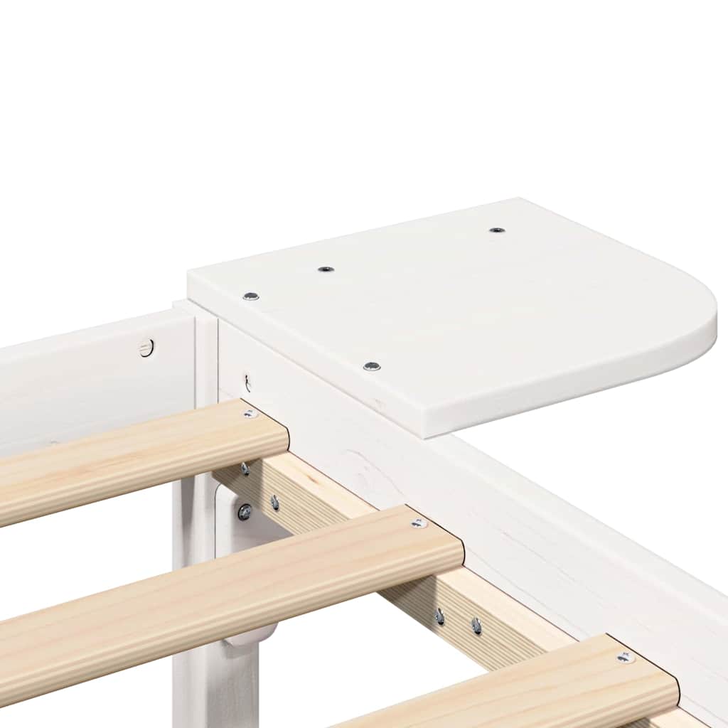vidaXL Σκελετός Κρεβατιού Λευκό 150 x 200 cm Στερεά ξυλεία πεύκου