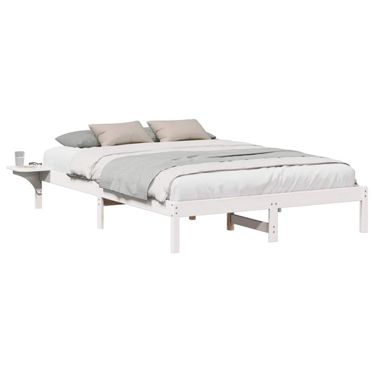 vidaXL Σκελετός Κρεβατιού Λευκό 150 x 200 cm Στερεά ξυλεία πεύκου