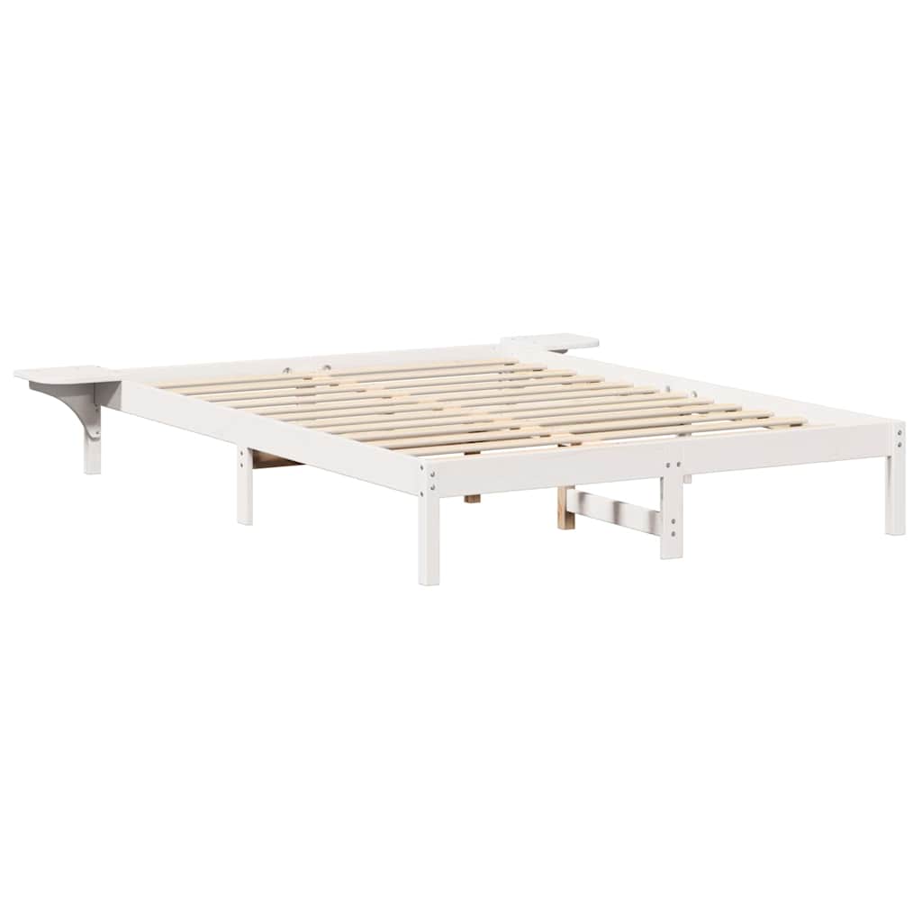 vidaXL Σκελετός Κρεβατιού Λευκό 150 x 200 cm Στερεά ξυλεία πεύκου