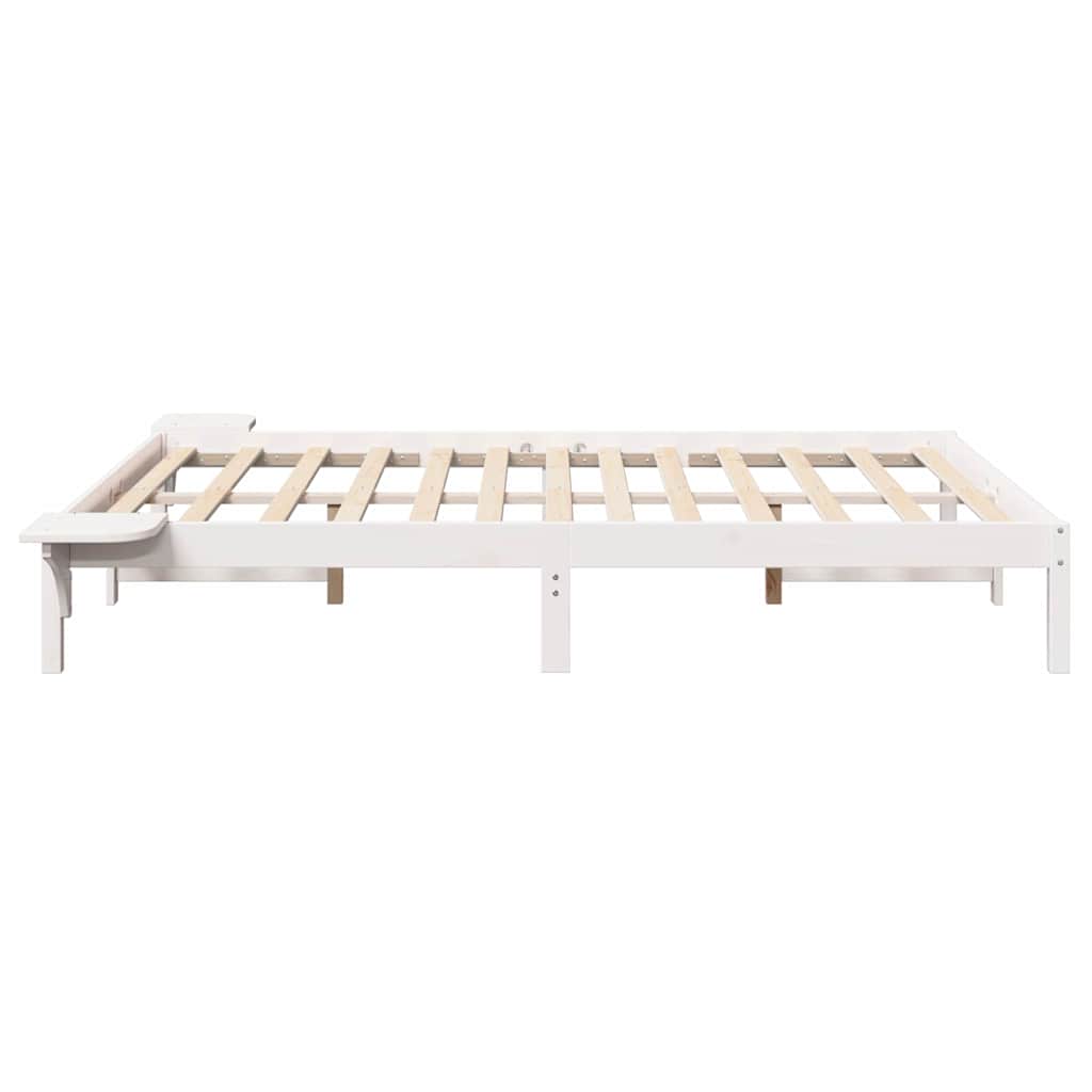 vidaXL Σκελετός Κρεβατιού Λευκό 150 x 200 cm Στερεά ξυλεία πεύκου