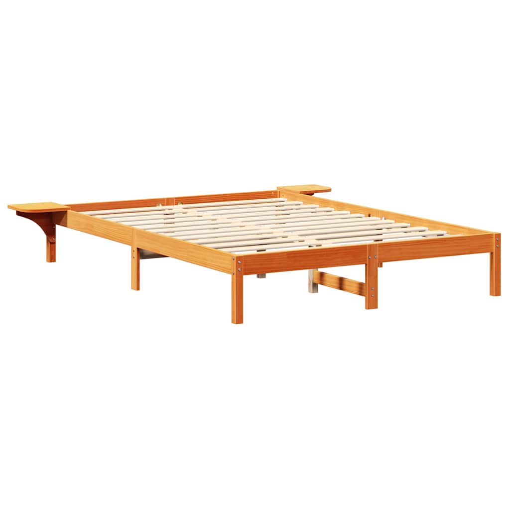 vidaXL Σκελετός Κρεβατιού Κερωτό καφέ 150 x 200 cm