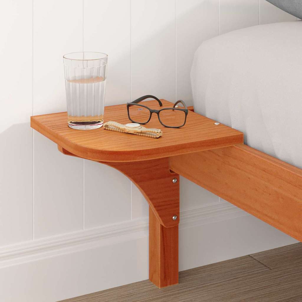 vidaXL Σκελετός Κρεβατιού Κερωτό καφέ 140 x 190 cm