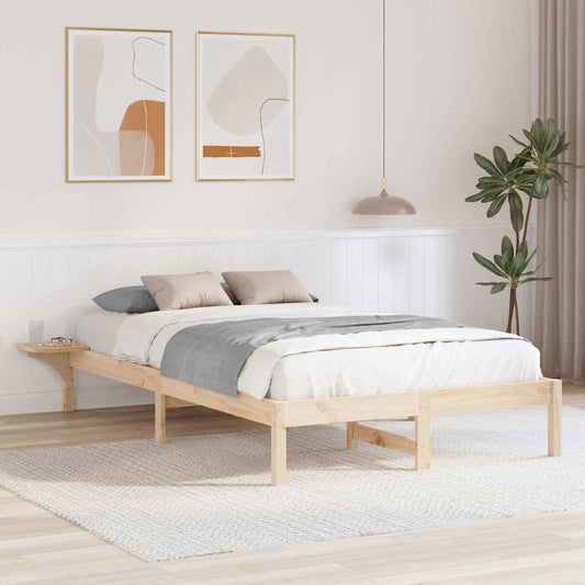 vidaXL Σκελετός Κρεβατιού Φυσικό 120 x 190 cm Στερεά ξυλεία πεύκου