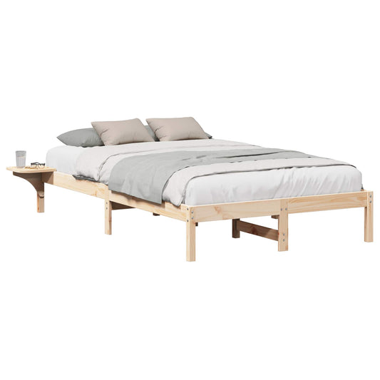 vidaXL Σκελετός Κρεβατιού Φυσικό 120 x 190 cm Στερεά ξυλεία πεύκου