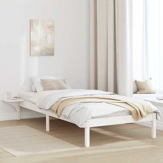 vidaXL Σκελετός Κρεβατιού Λευκό 90 x 190 cm Στερεά ξυλεία πεύκου