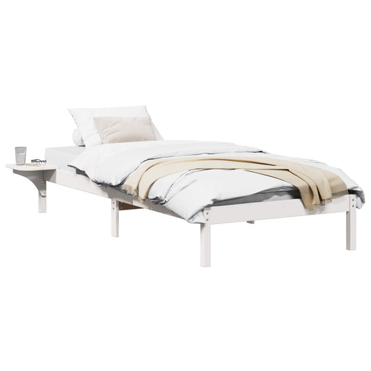 vidaXL Σκελετός Κρεβατιού Λευκό 90 x 190 cm Στερεά ξυλεία πεύκου