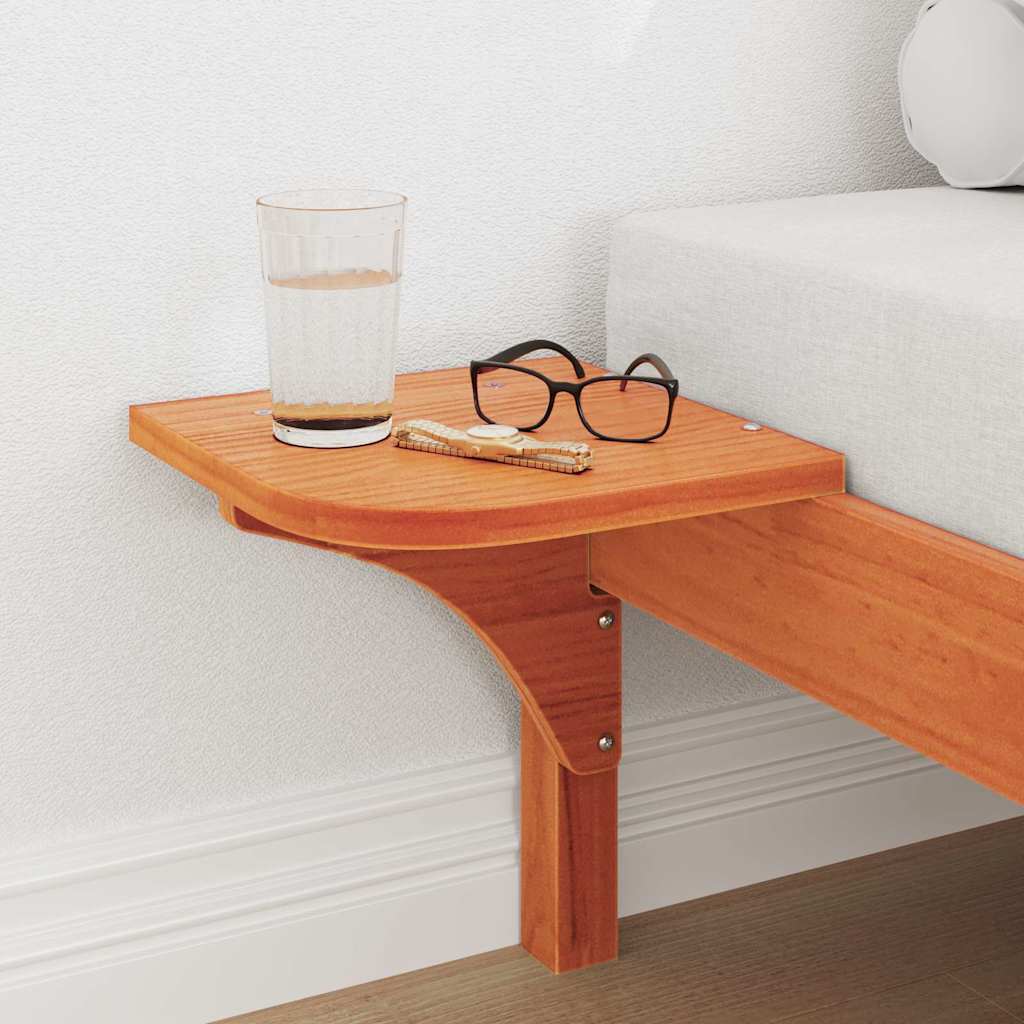 vidaXL Σκελετός Κρεβατιού Κερωτό καφέ 75 x 190 cm Στερεά ξυλεία πεύκου