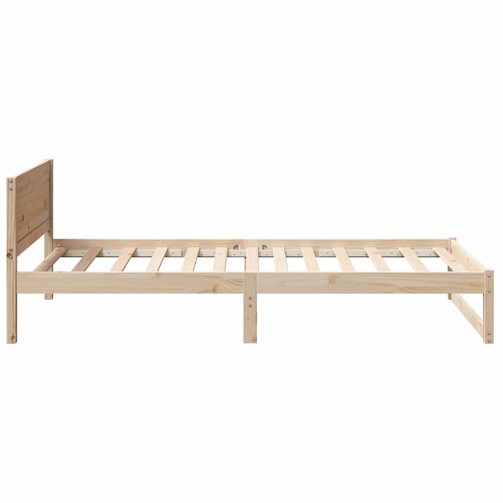 vidaXL Σκελετός Κρεβατιού Φυσικό 100 x 200 cm Στερεά ξυλεία πεύκου