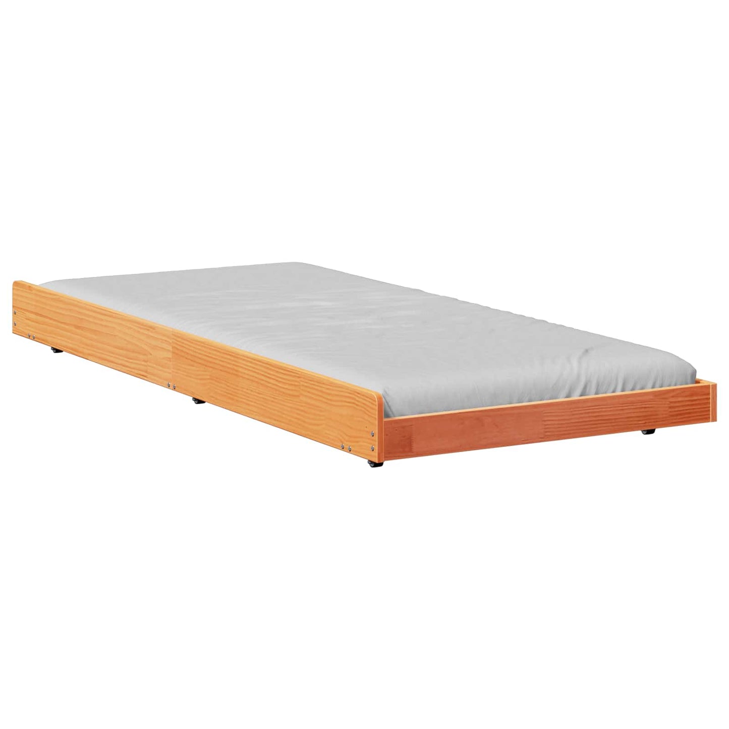 vidaXL Σκελετός Κρεβατιού Κερωτό καφέ 75 x 190 cm Στερεά ξυλεία πεύκου