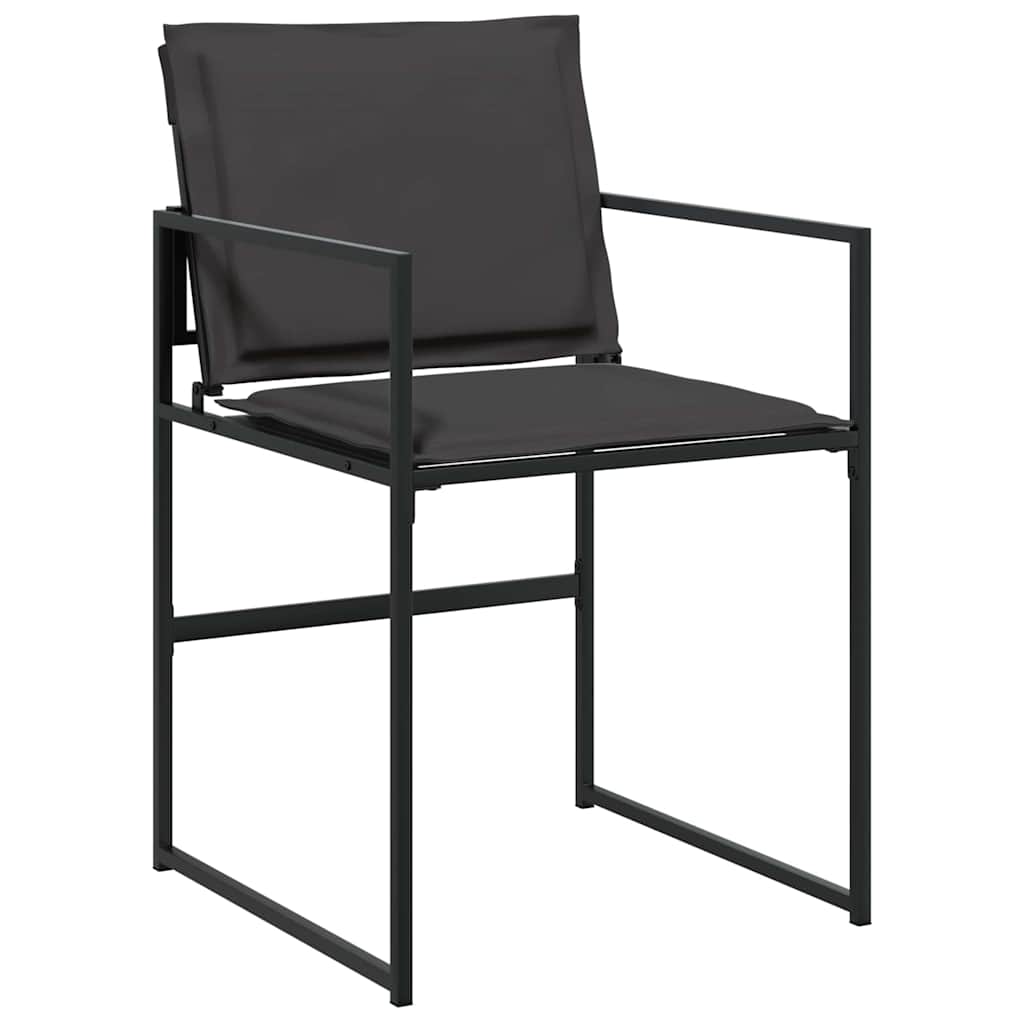 vidaXL Σέτ φαγητού για κήπο 5 pcs Μαύρο 140 x 70 x 73 cm