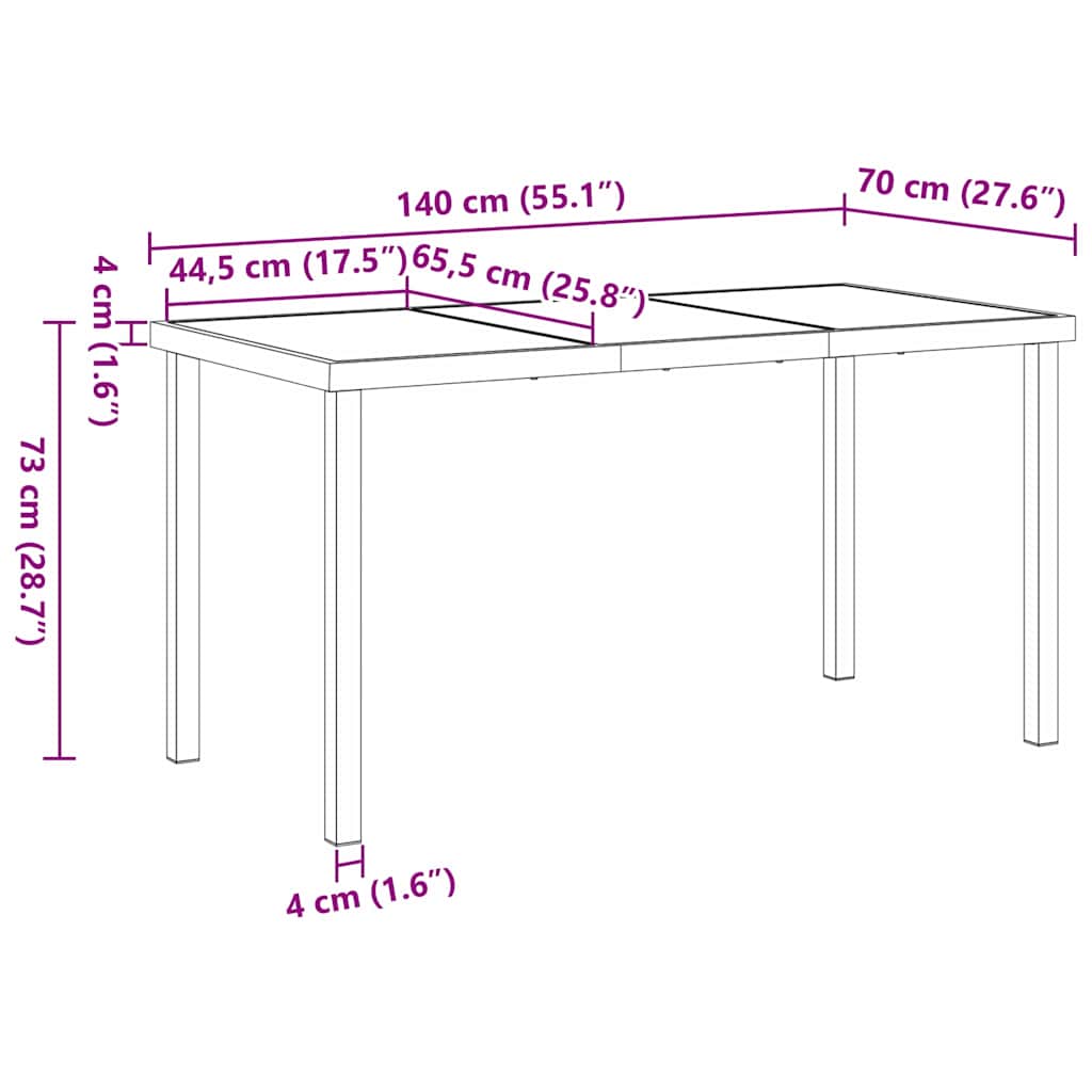 vidaXL Σέτ φαγητού για κήπο με μαξιλάρι 5 pcs Γκρι συνθετικό ρατάν