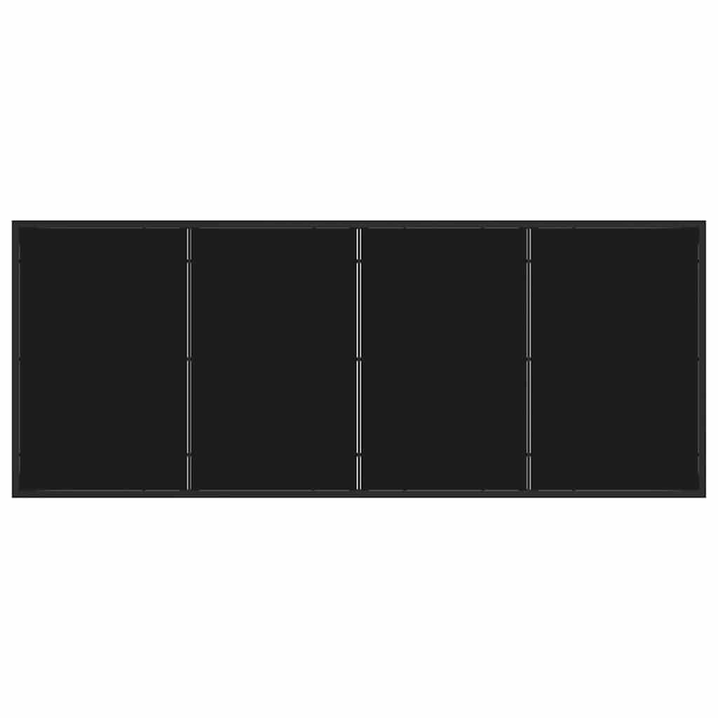 vidaXL Σέτ φαγητού για κήπο 7 pcs Μαύρο Χάλυβας με επίστρωση πούδρας