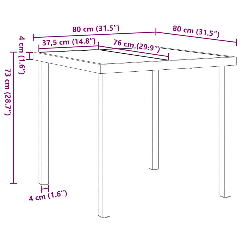 vidaXL Σέτ φαγητού για κήπο 5 pcs Γκρι Πολυ ράταν
