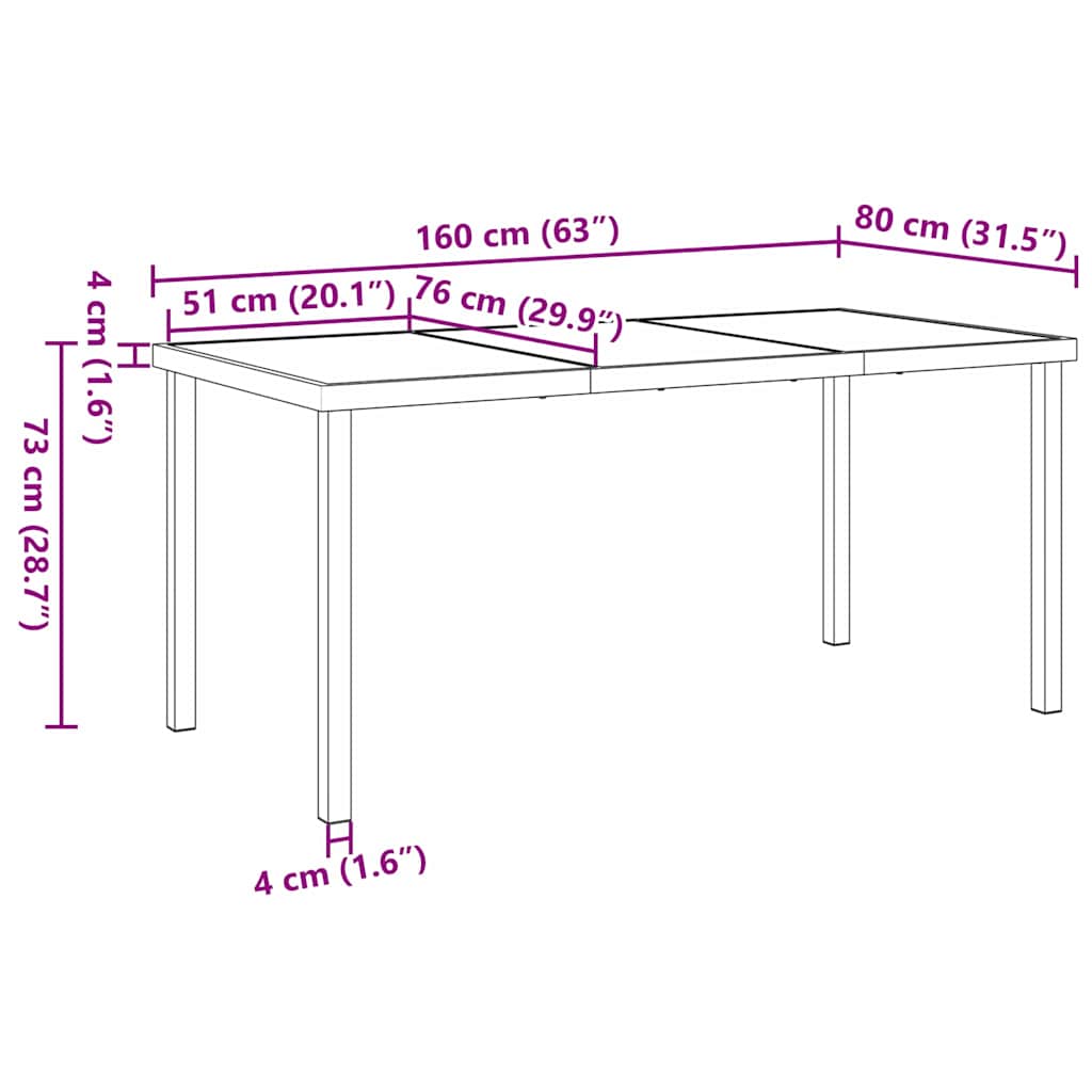 vidaXL Σέτ φαγητού για κήπο 5 pcs Καφέ Πολυ ράταν