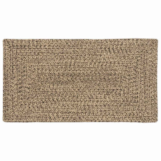 vidaXL Χαλί Φυσικό και μαύρο 60 x 110 cm Γιούτα