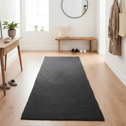 vidaXL Χαλιά χώρου Σκούρο Γκρι 80 x 150 cm Γιούτα
