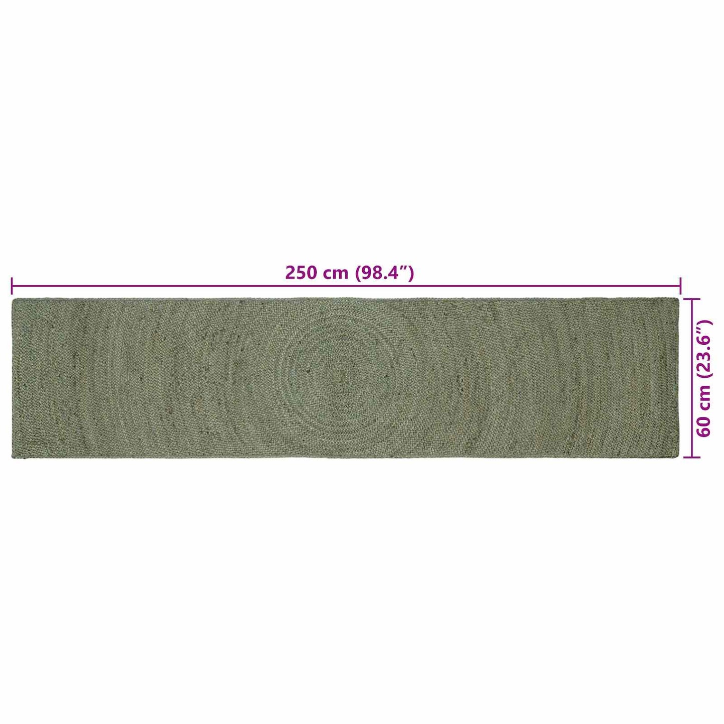 vidaXL Χαλιά χώρου Λαδί 60 x 250 εκ. Γιούτα