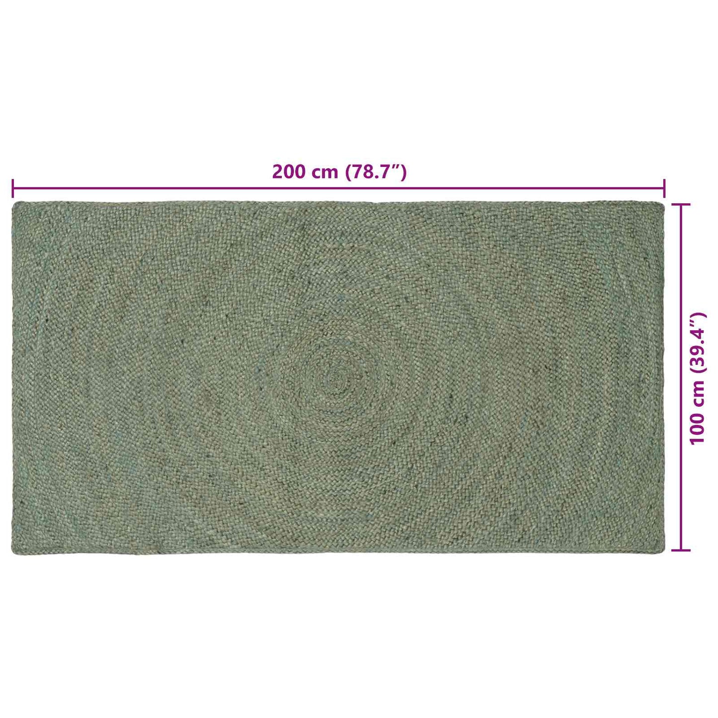 vidaXL Χαλιά χώρου Λαδί 100 x 200 cm Γιούτα