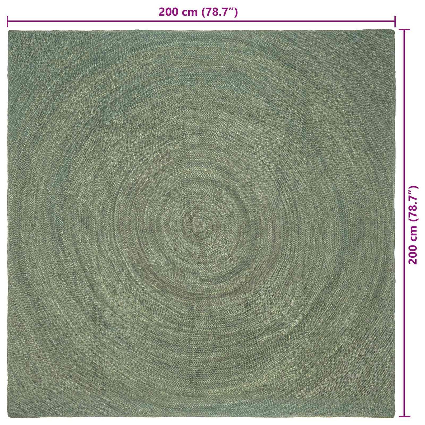 vidaXL Χαλιά χώρου Λαδί 200 x 200 cm Γιούτα