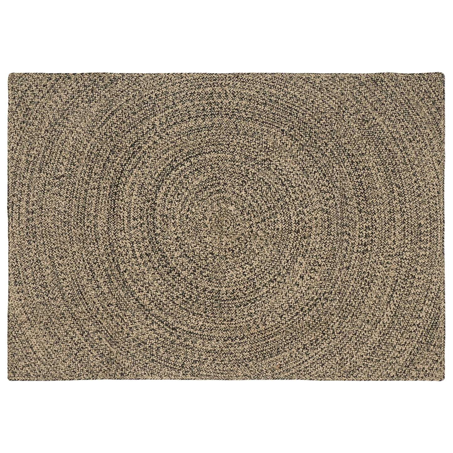 vidaXL Χαλιά χώρου Φυσικό και Μαύρο 120 x 170 cm Γιούτα