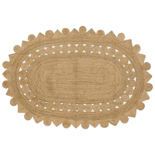 vidaXL Χαλί Μπεζ 152 x 245 εκ Γιούτα