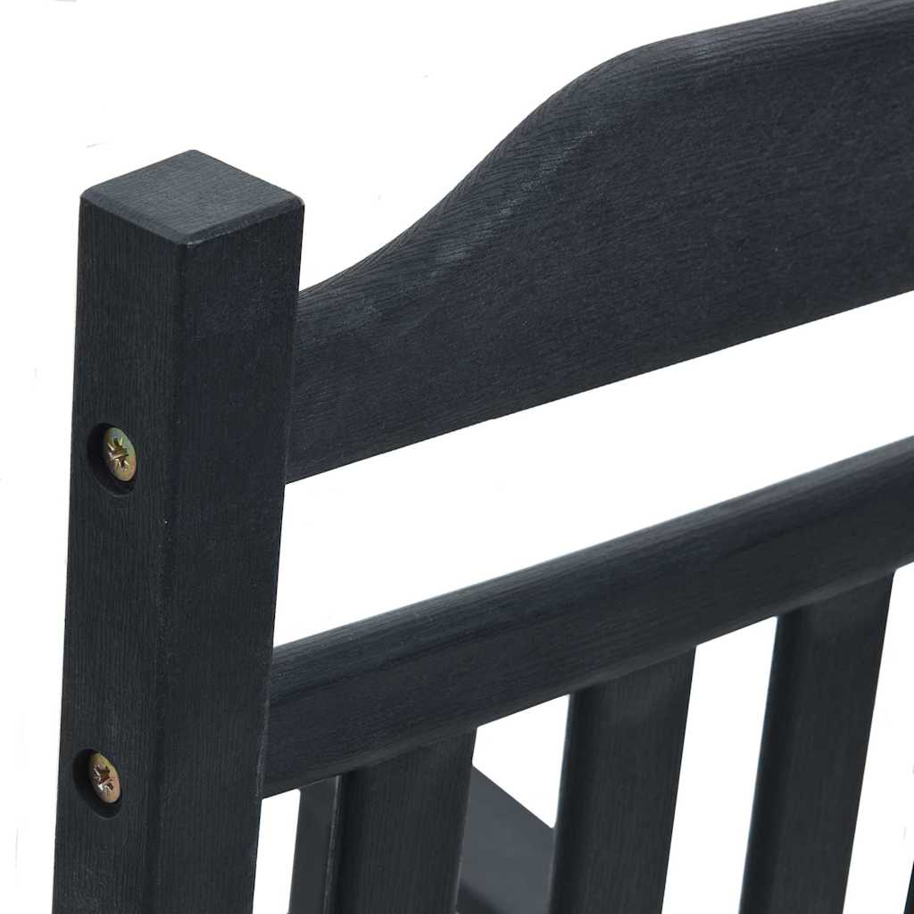 vidaXL Κουνιστή καρέκλα Κήπου Μαύρη 65x84x114 εκ. HDPE