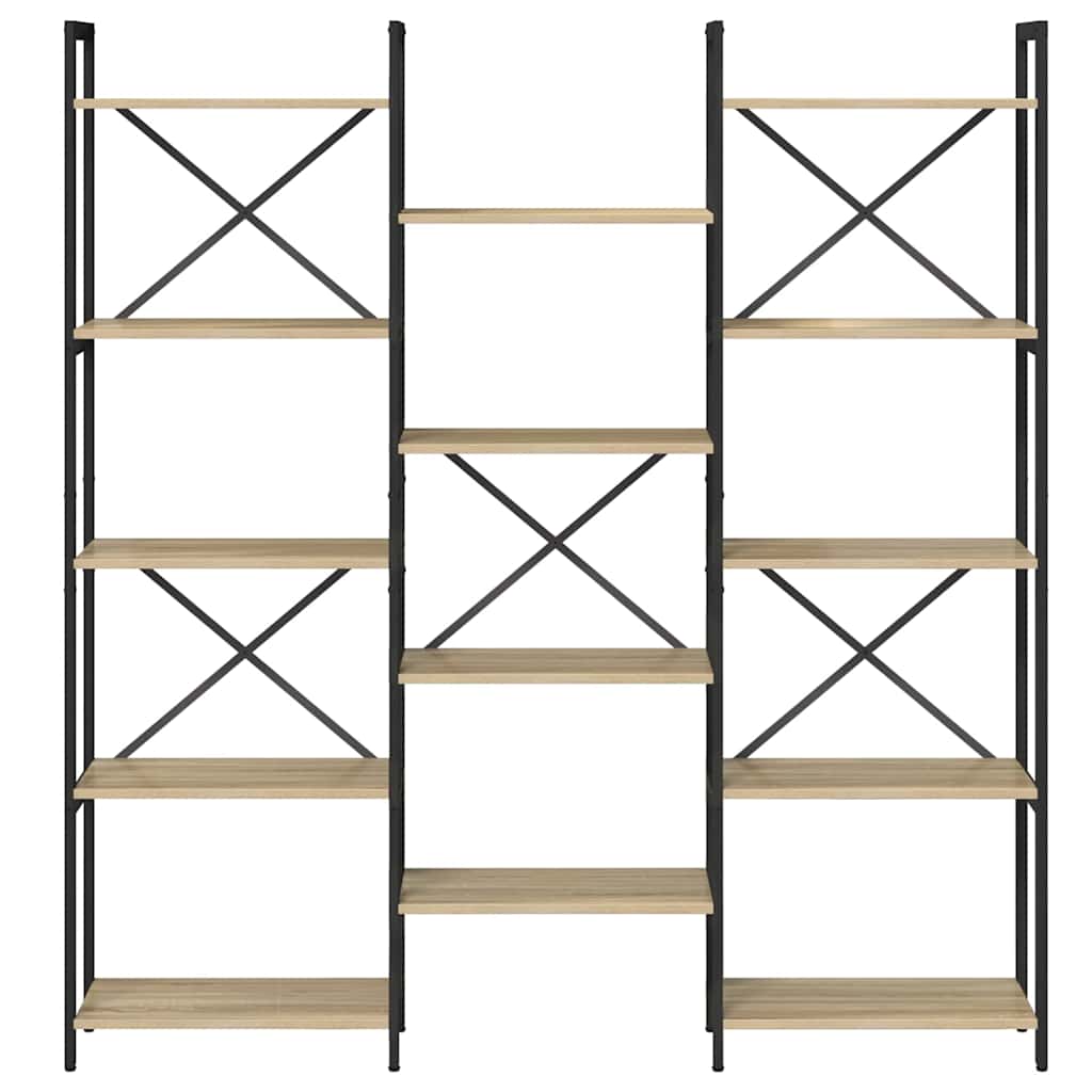 vidaXL Ράφι Βιβλίων Sonoma Δρυς 156 x 25 x 167.5 εκ Επεξεργασμένο ξύλο