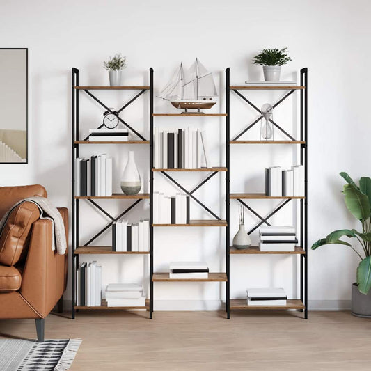 vidaXL Ράφι Βιβλίων Παλαιό ξύλο 156 x 25 x 167 εκ. Επεξεργασμένο ξύλο