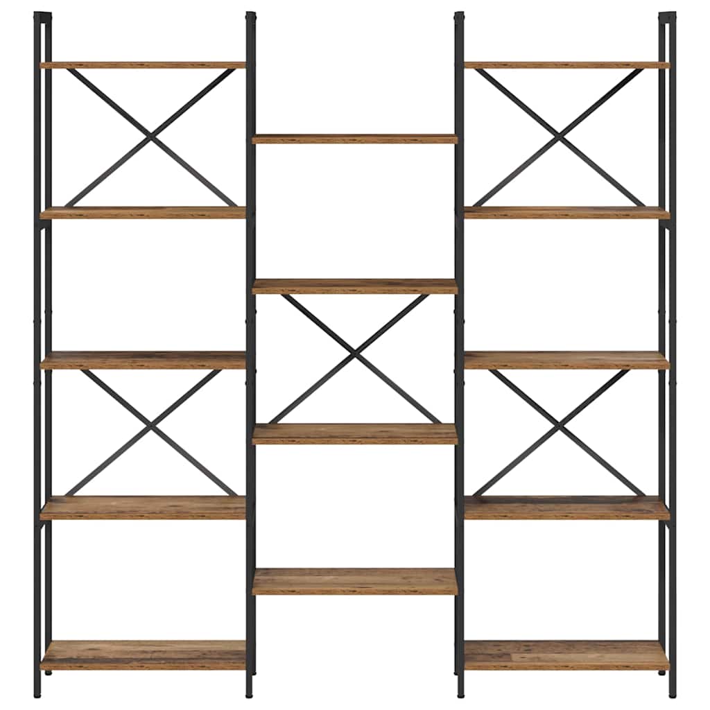 vidaXL Ράφι Βιβλίων Παλαιό ξύλο 156 x 25 x 167.5 εκ Επεξεργασμένο ξύλο