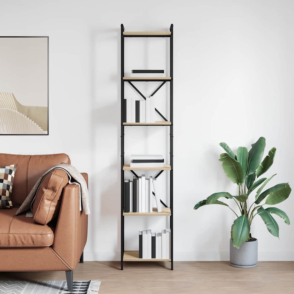 vidaXL Βιβλιοθήκη Sonoma Δρυς 40 x 30 x 188 εκ Επεξεργασμένο ξύλο