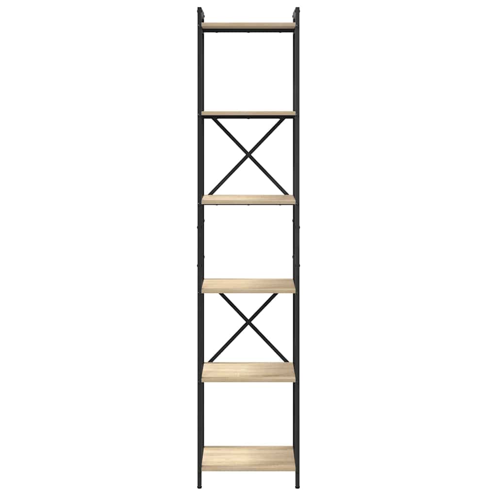 vidaXL Βιβλιοθήκη Sonoma Δρυς 40 x 30 x 188 εκ Επεξεργασμένο ξύλο