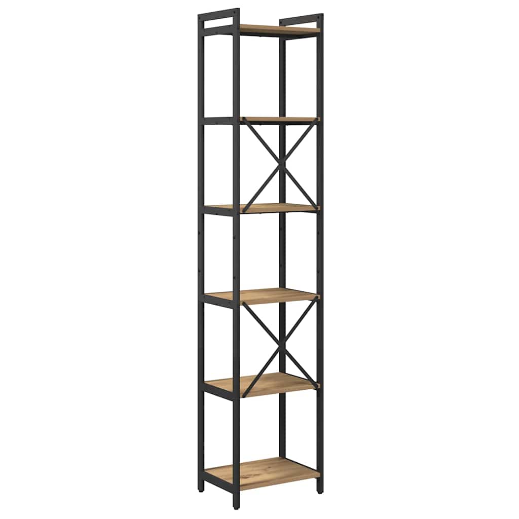 vidaXL Βιβλιοθήκη artisan δρυς 40 x 30 x 188 εκ Επεξεργασμένο ξύλο