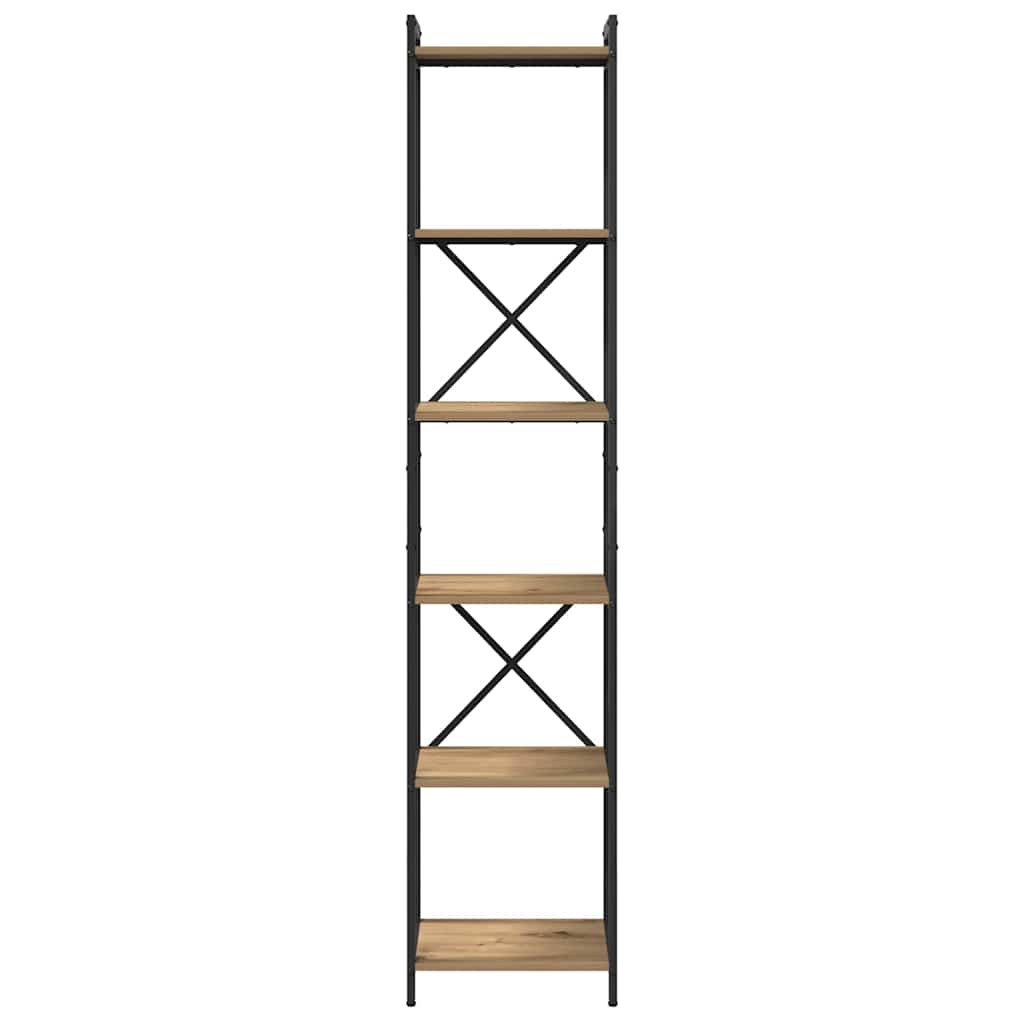 vidaXL Βιβλιοθήκη artisan δρυς 40 x 30 x 188 εκ Επεξεργασμένο ξύλο