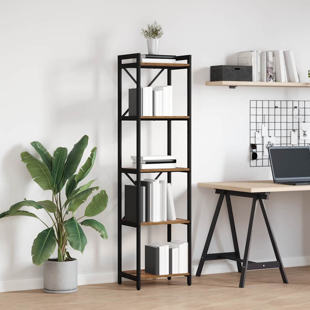 vidaXL Βιβλιοθήκη Παλαιό ξύλο 40 x 30 x 153 εκ Επεξεργασμένο ξύλο