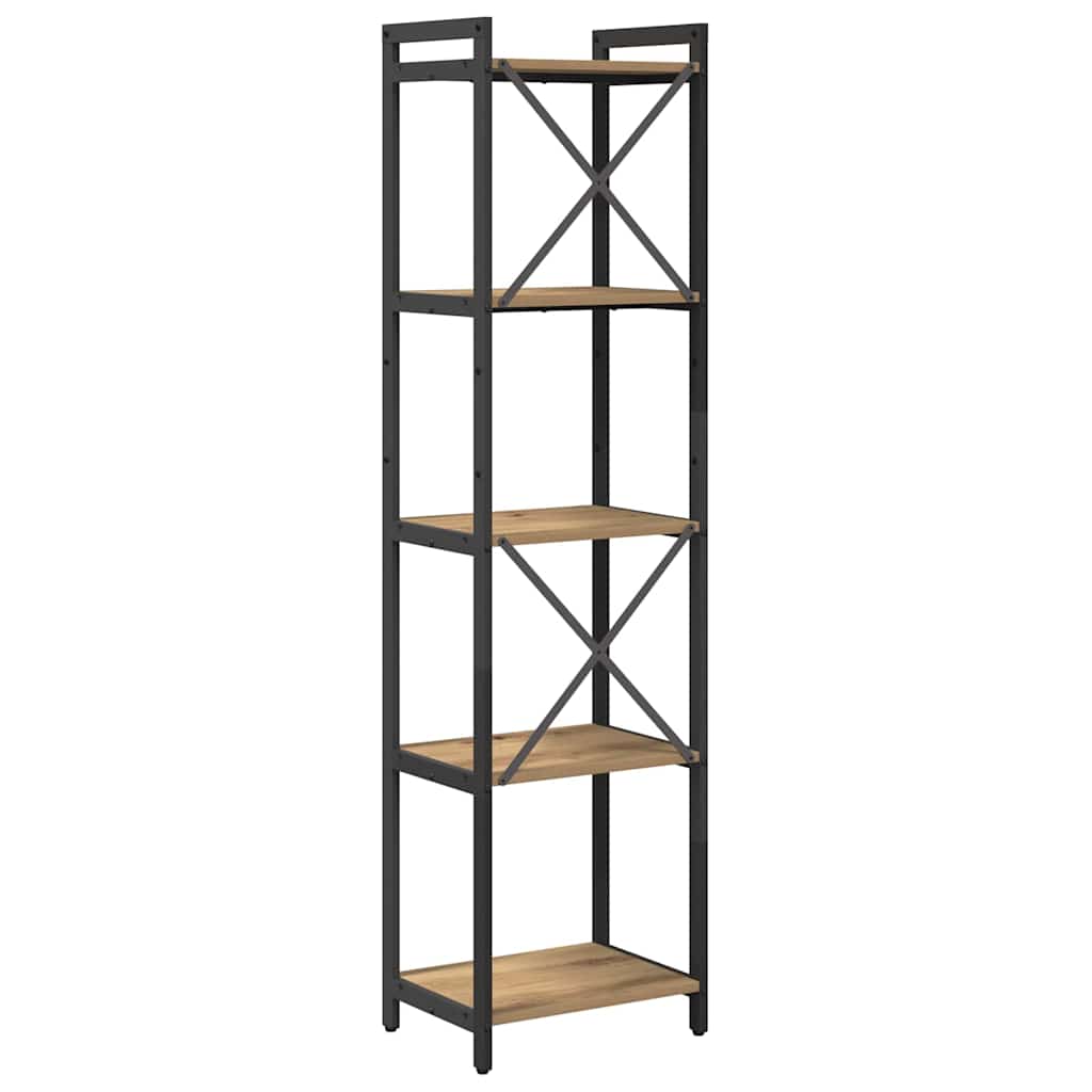 vidaXL Βιβλιοθήκη artisan δρυς 40 x 30 x 153 εκ Επεξεργασμένο ξύλο