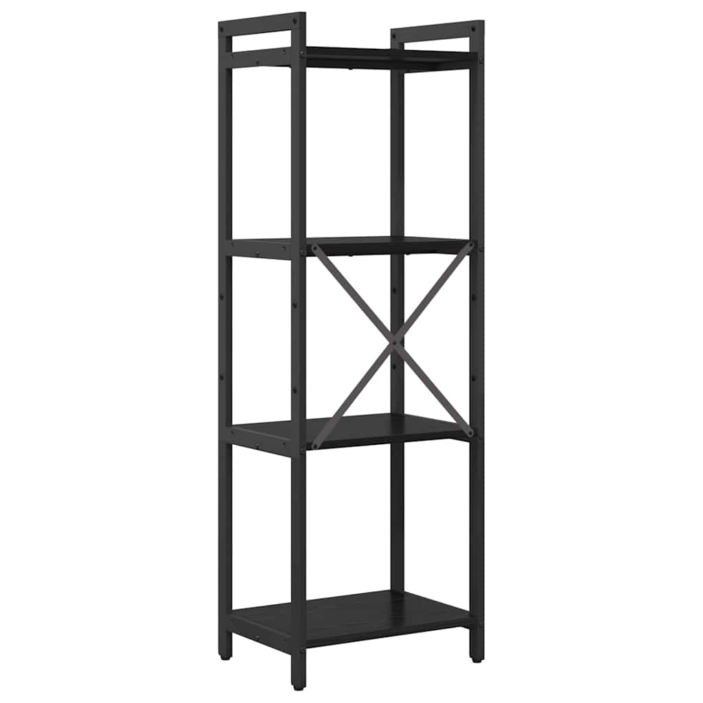 vidaXL Βιβλιοθήκη Μαύρη δρυς 40 x 30 x 118 εκ Επεξεργασμένο ξύλο